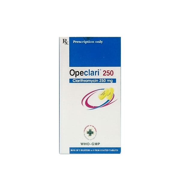 Ảnh của Opeclari 250- OPV (Claritromycin) Hộp 5 vỉ 6 viên 