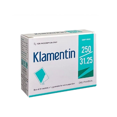 Ảnh của Klamentin 250 ( H 24 gói )-(Amoxicilin+acid clavulanic)