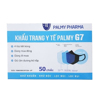 Khẩu trang y tế Palmy G7 trắng - 1