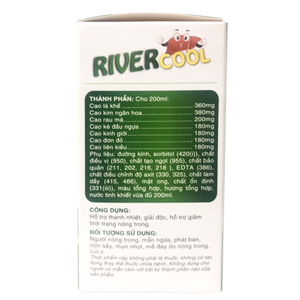 Ảnh của River Cool thanh nhiệt ,giải độc,mát gan ( Hộp 4 vỉ x 5 ống ) - Khang Vinh