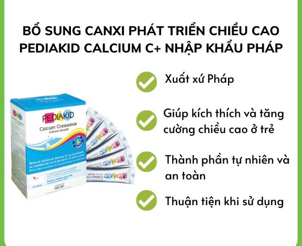 Ảnh của Pediakid Calcium bổ sung canxi cho bé ( H 14 gói )