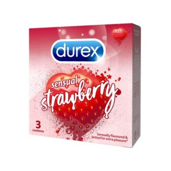 Ảnh của Bao cao su Durex Sensual Strawberry (hộp 3cái)